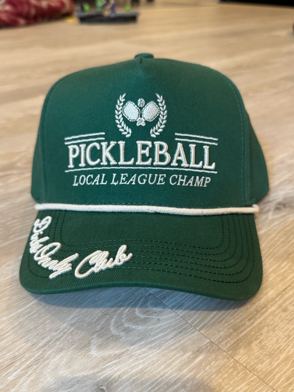 NWOT - Vintage Trucker Hat - Pickleball Inspired - Green & Cream